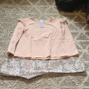 2 for $50 - Tahari Girls 4T Pink & Animal Print 2-Piece Set
